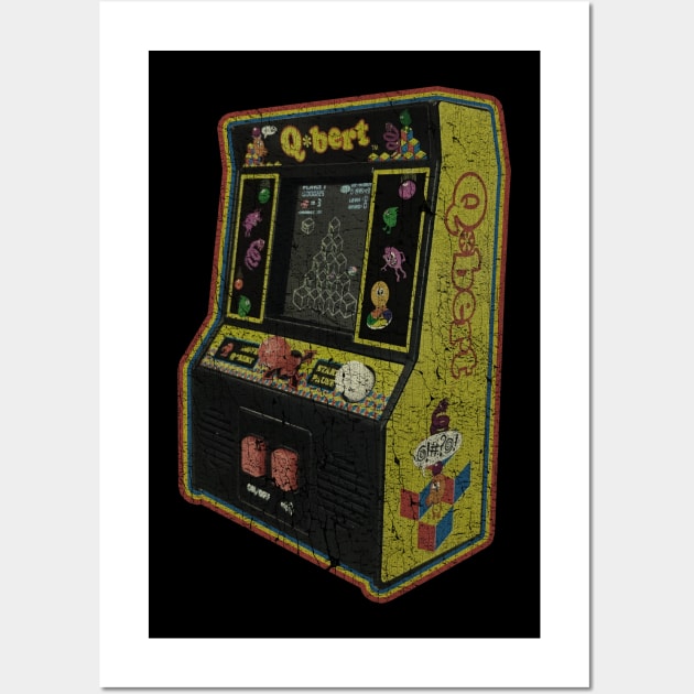 VINTAGE -  Arcade Game Qbert Consol Wall Art by jandamuda99